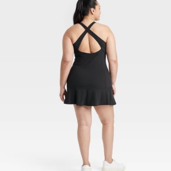 all in motion Everyday Soft Double V Black Active Dress/NWT/S - Picture 3 of 15